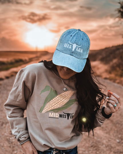 Brand Logo Denim Cap