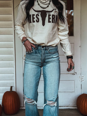 Brand Logo Longsleeve - Ivory/Brown