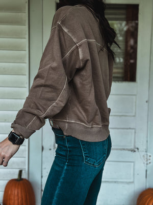 Brand Sammy Pullover 1/4 Zip - Mocha