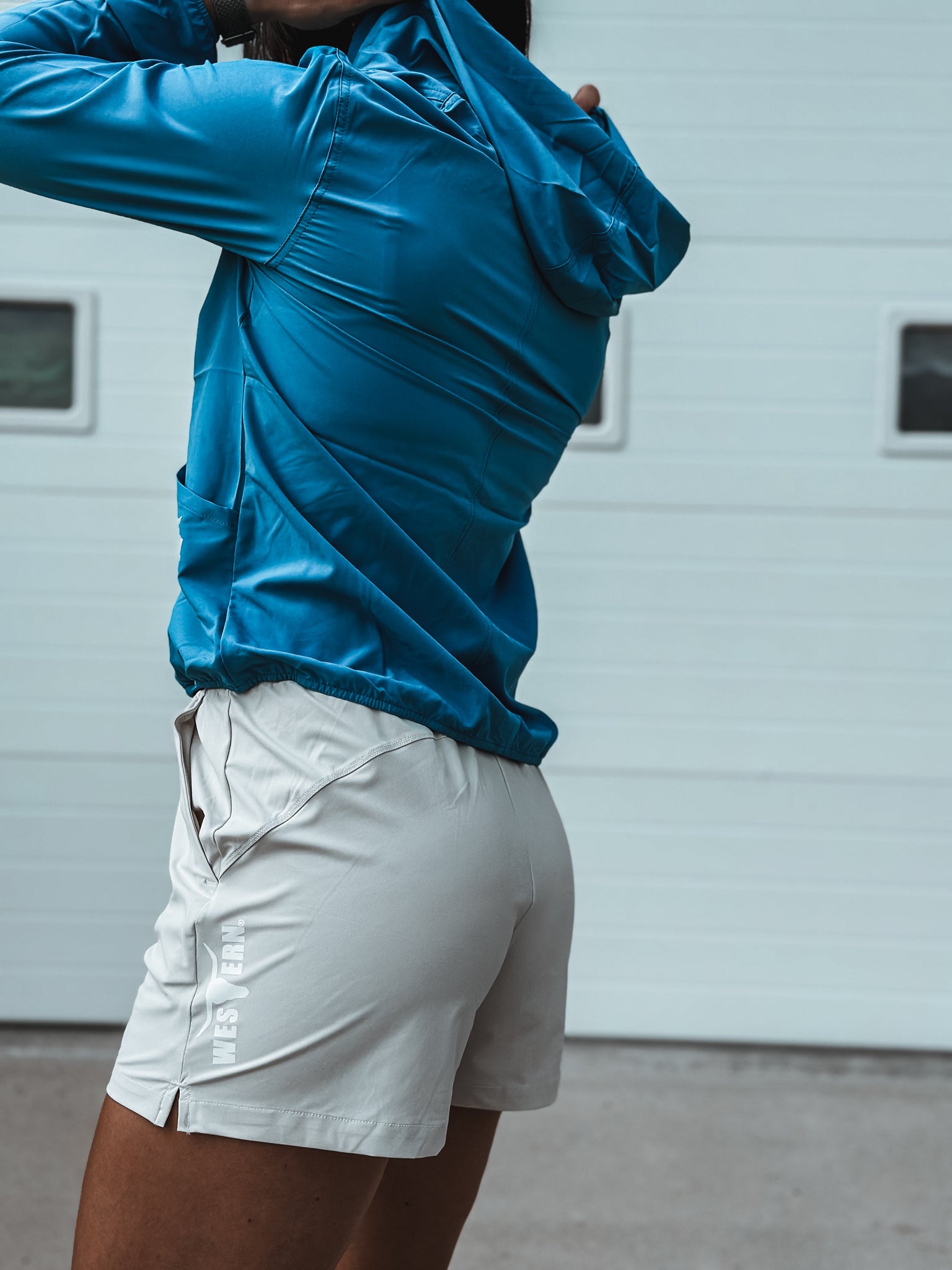 Brand Breezy Jacket - Aqua Blue