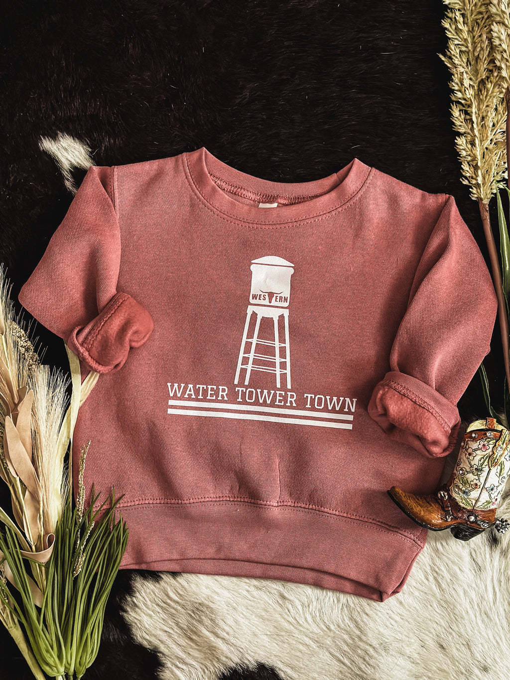 Water Tower Town Toddler Crew - Mauve