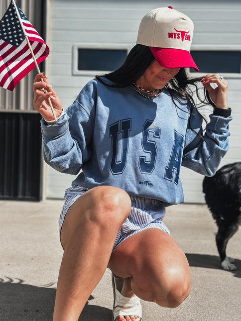 USA [block letters] Crew
