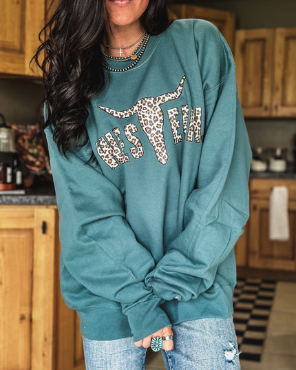 Brand Leopard Logo Crew