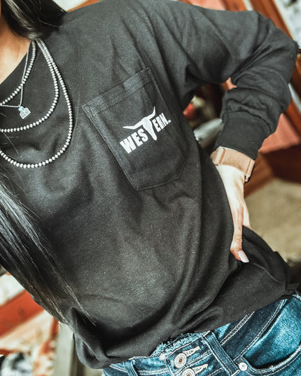 Brand Logo Pocket Longsleeve - Black