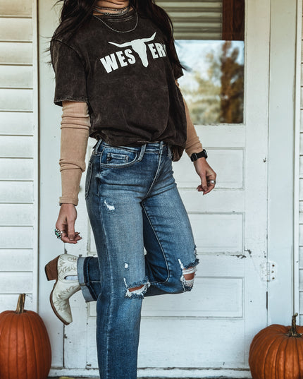 Brand Logo Loose Fit T - Cream / Black Mineral