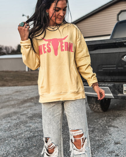 Stitch Seam Boxy Sweatshirt