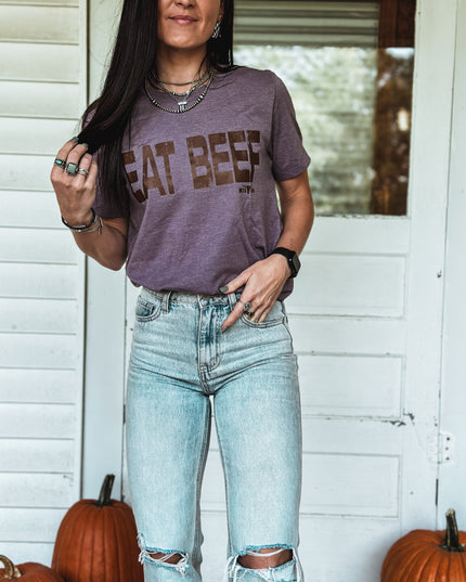 EAT BEEF - Dark Purple