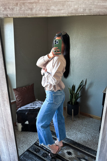 Brand Logo Bubble Hem Pullover