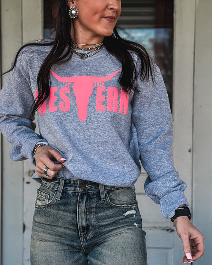 Brand Crew Pink PUFF Logo - Grey