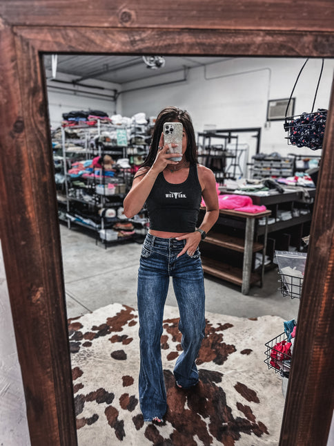 Brand Arizona Crop Tank - Charcoal