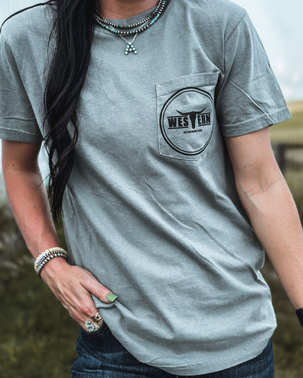 Brand Pocket T GREY