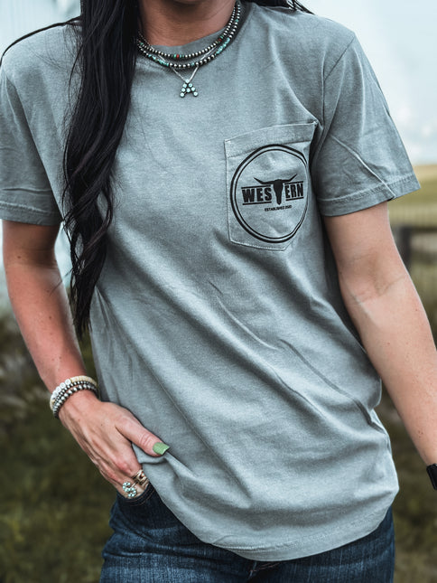 Brand Pocket T GREY