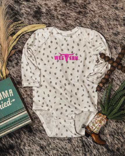 Brand Onesie Grey Spots Longsleeve