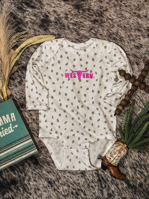 Brand Onesie Grey Spots Longsleeve