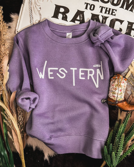 WESTERN Toddler Crew - Lavender