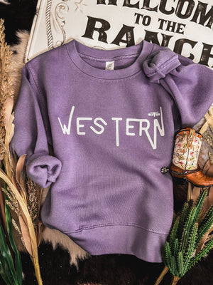 WESTERN Toddler Crew - Lavender