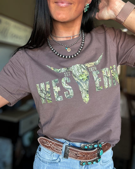 Brand Camo Woods Logo T - Mocha