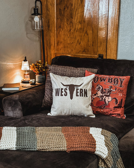 Brand Logo Brown Pillow Cover