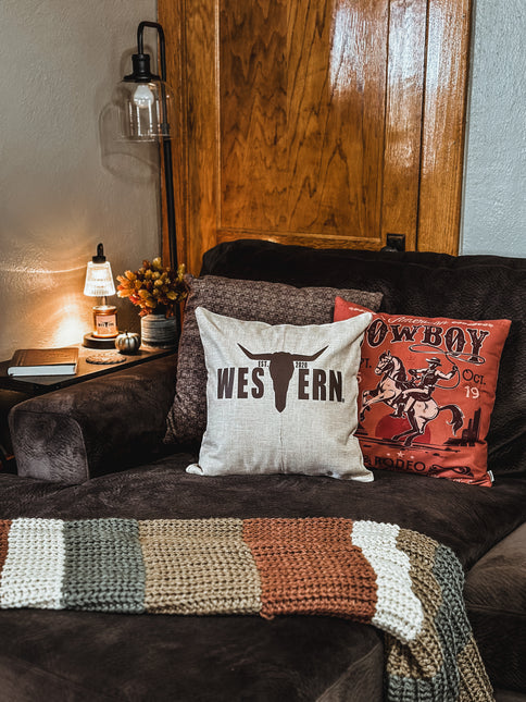 Brand Logo Brown Pillow Cover