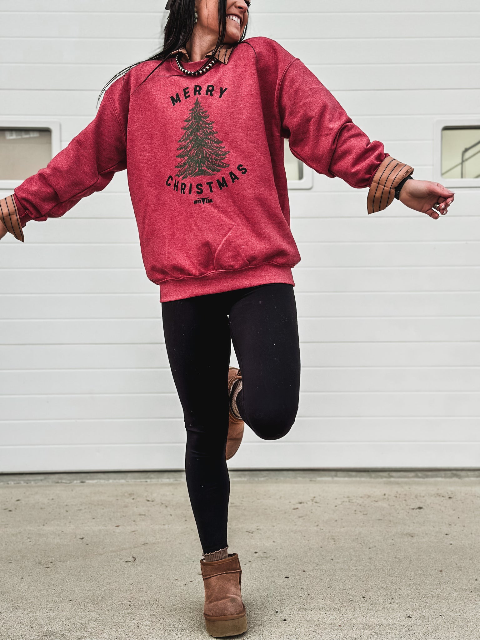 Merry Christmas Tree Crew - Heather Red