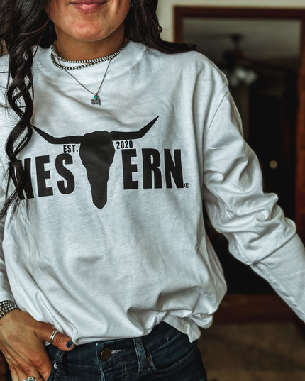 Brand Logo Jersey Longsleeve White/Black