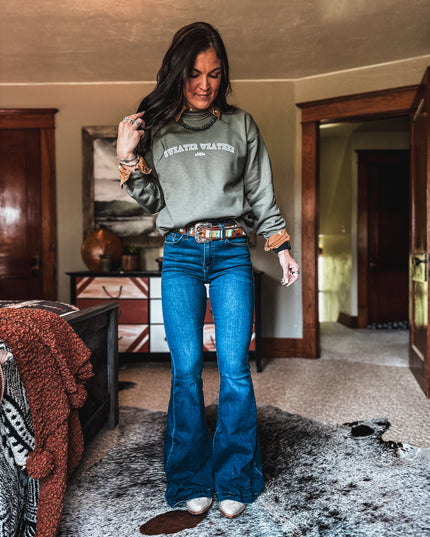 Sweater Weather Crew - Olive