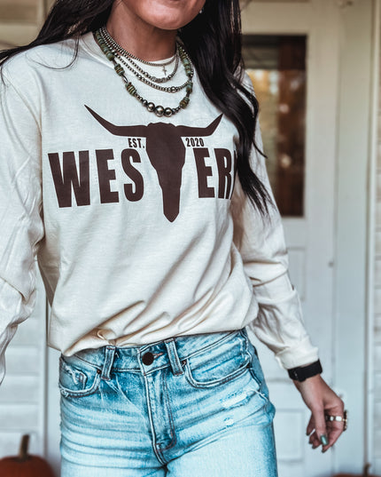 Brand Logo Longsleeve - Ivory/Brown