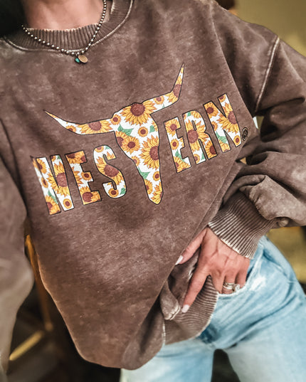 Sunflower Logo Women's Soft Crew