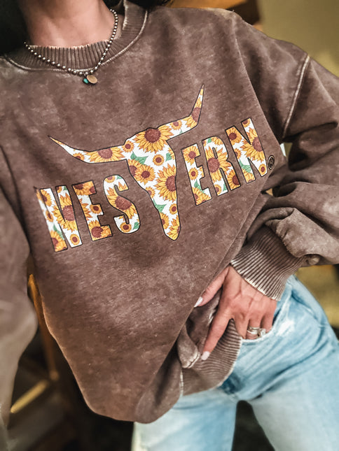 Sunflower Logo Women's Soft Crew