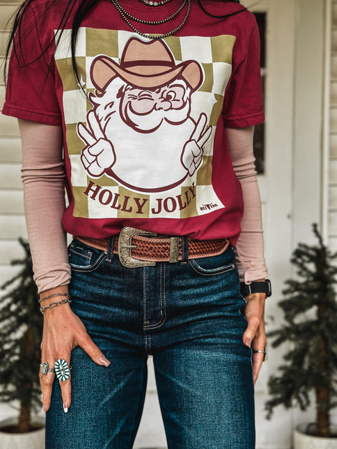 Holly Jolly - Dark Red