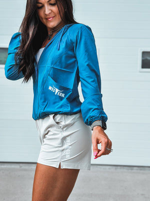 Brand Breezy Jacket - Aqua Blue