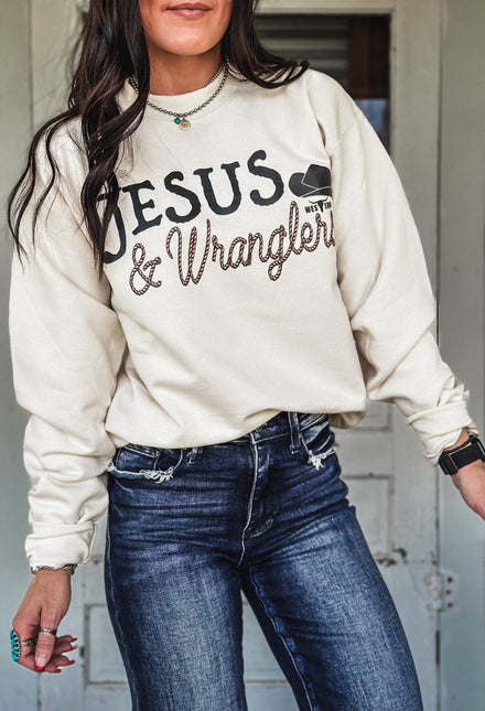 Jesus & Wranglers Crew - Natural Cream