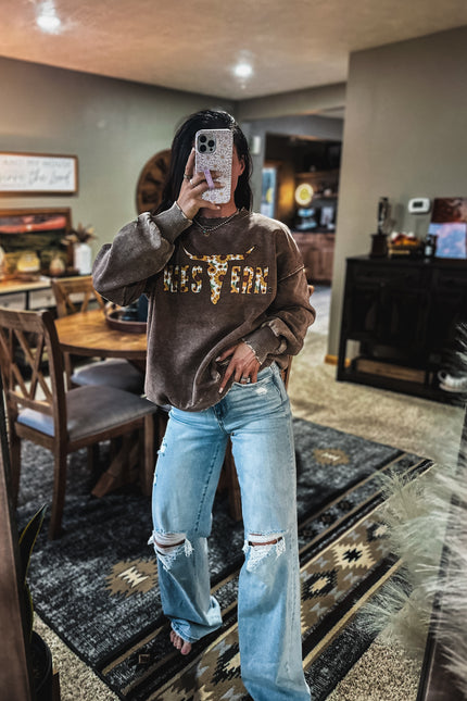 Sunflower Logo Women's Soft Crew