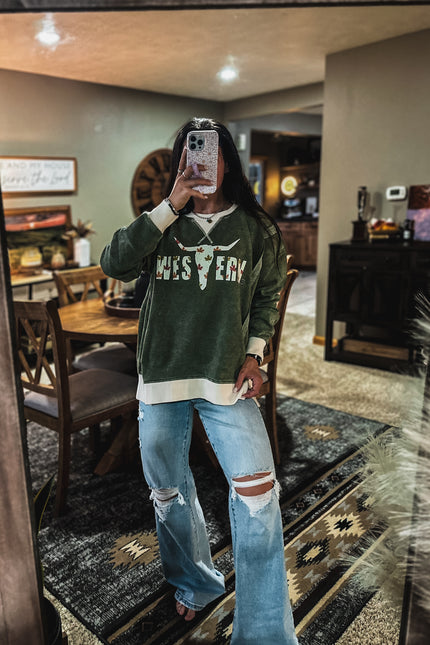Autumn Leaves Logo Crew Sweater