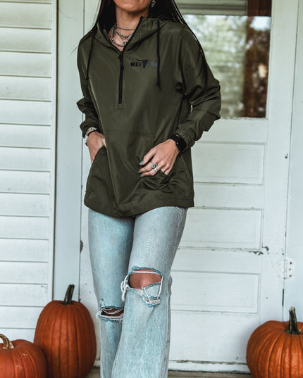 Brand Scuba 1/4 Zip Windbreaker  - Army