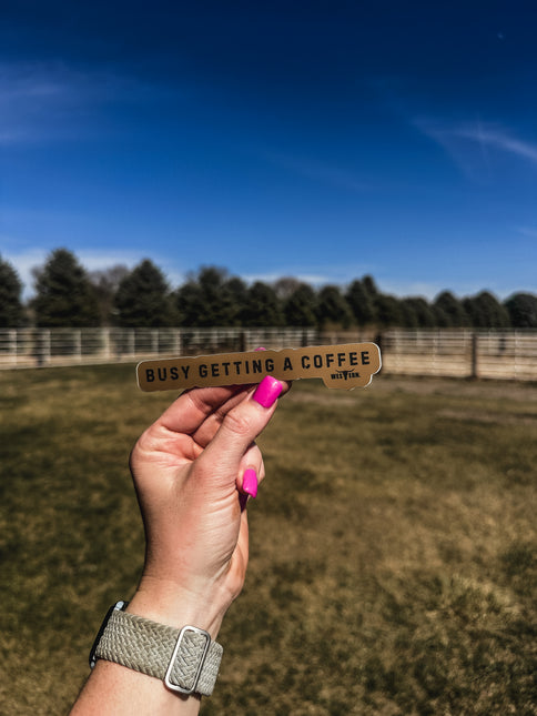 Busy Getting A Coffee Sticker