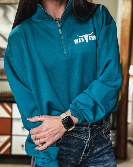 Brand Scuba Women's 1/4 Zip - Marine Teal