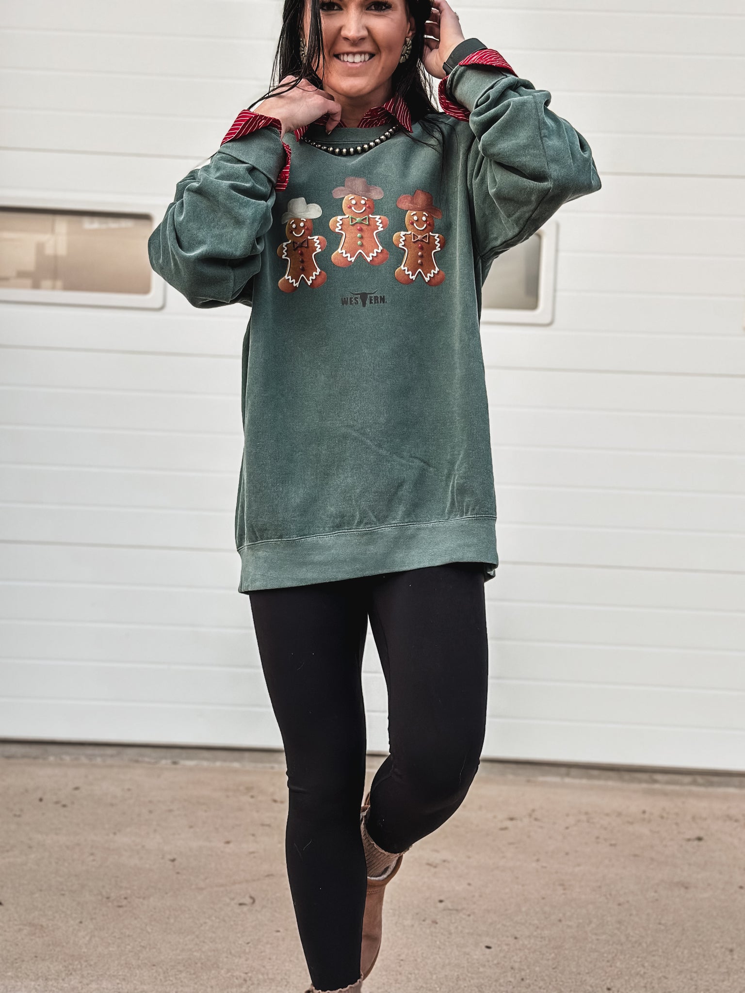 Gingerbread Cowboys Crew - Spruce