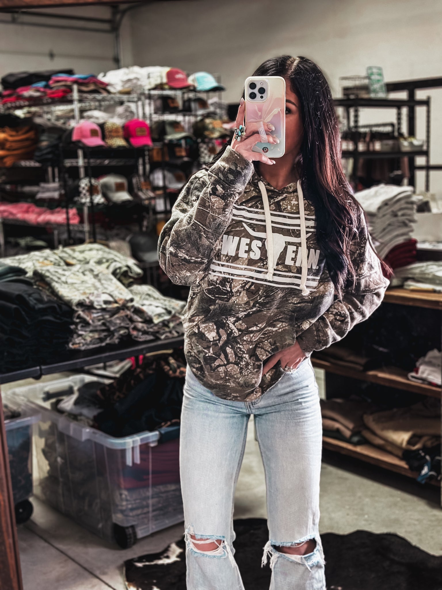 Brand Hoodie Backwoods Camo