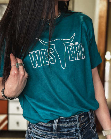 Brand Outline Logo T - Marine Teal