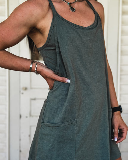 Brand Daytona Romper Dress - Jade