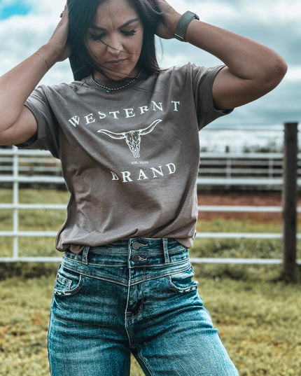 Western T Brand Longhorn - Desert