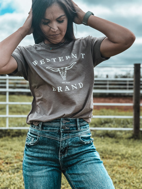 Western T Brand Longhorn - Desert