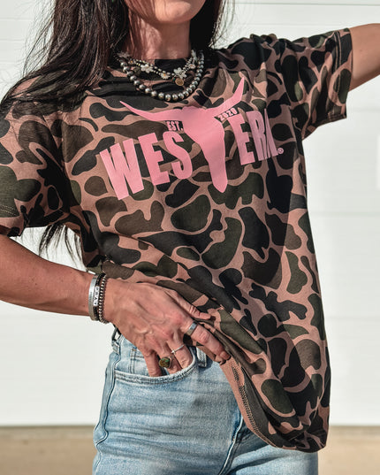 Duck Camo T - Pink Logo