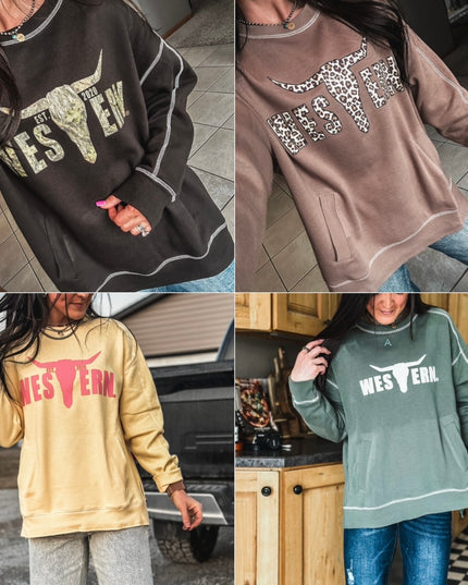 Stitch Seam Boxy Sweatshirt