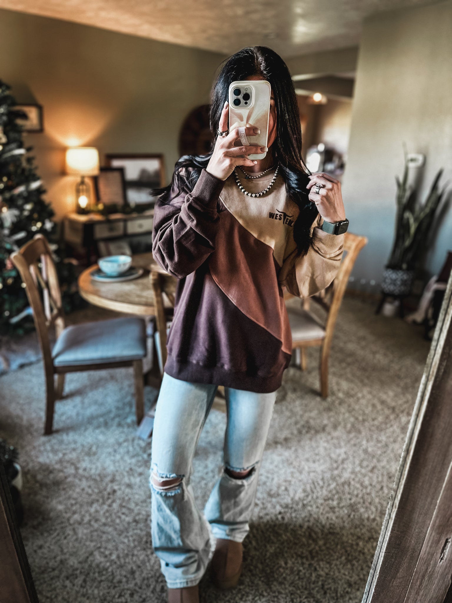 Brand Swirl Logo Crew - Browns