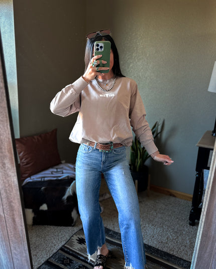 Brand Logo Bubble Hem Pullover