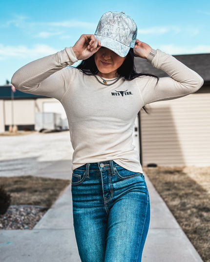 Brand Women's Knitted Thermal Longlseeve - Cream