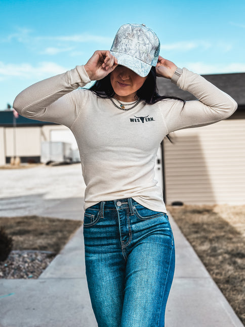 Brand Women's Knitted Thermal Longlseeve - Cream