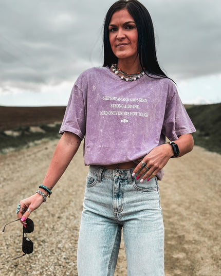 Strong + Divine Oversized Tee - Lavender